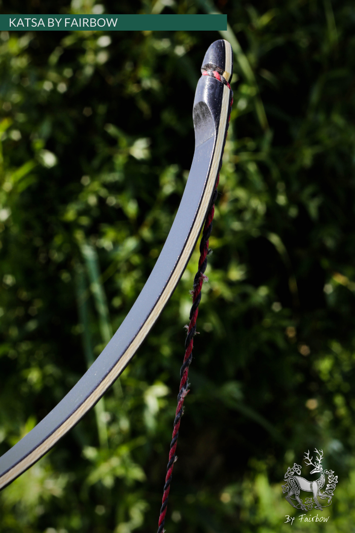 THE KATSA BOW, 29 LB, TIGERWOOD, BLACK, SWIRLY DARK NOCKS-Bow-Fairbow-Fairbow