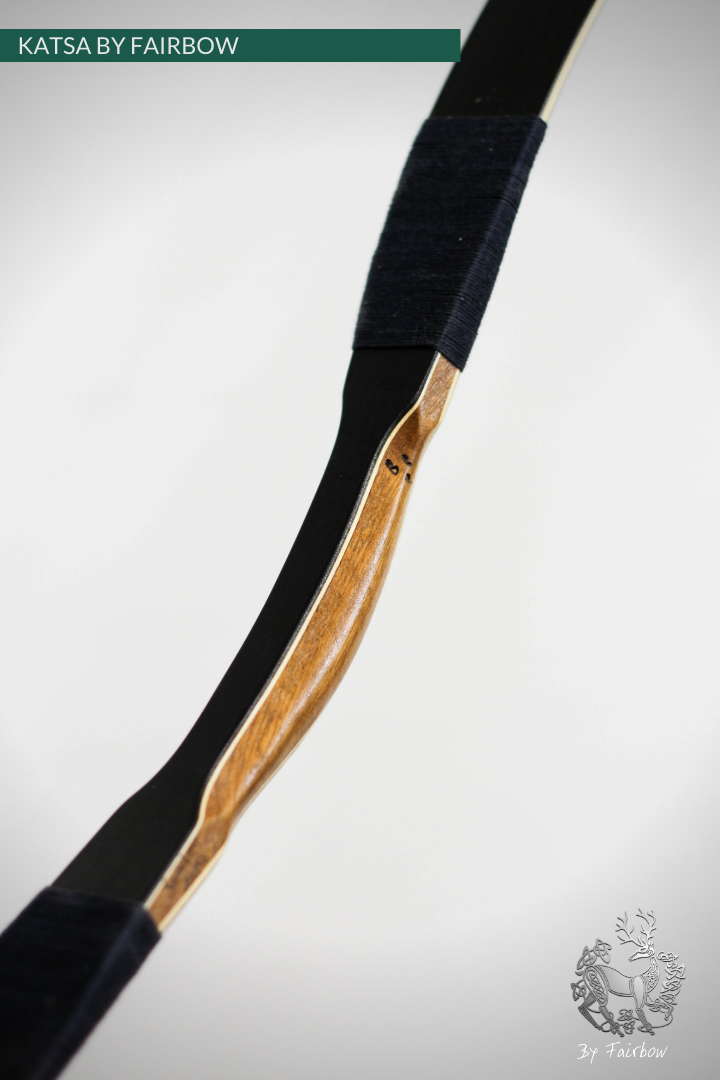 THE KATSA BOW, 29 LB, TIGERWOOD, BLACK, SWIRLY DARK NOCKS-Bow-Fairbow-Fairbow