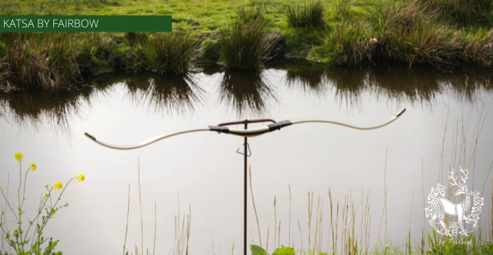 THE KATSA BOW, 66 LB, ROSEWOOD, BLACK "N WHITE, KIRINITE NOCKS-Bow-Fairbow-Fairbow