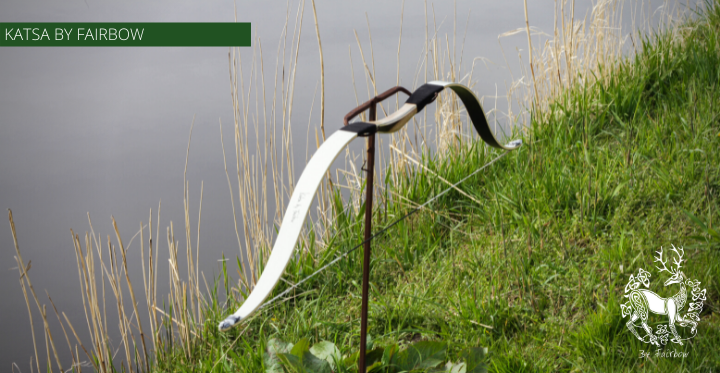 THE KATSA BOW, 66 LB, ROSEWOOD, BLACK "N WHITE, KIRINITE NOCKS-Bow-Fairbow-Fairbow
