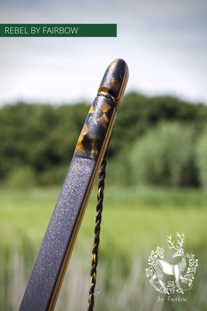 THE REBEL BOW 42@28 RH , OSAGE ORANGE AND BLACK GLASS-Bow-Fairbow-Fairbow