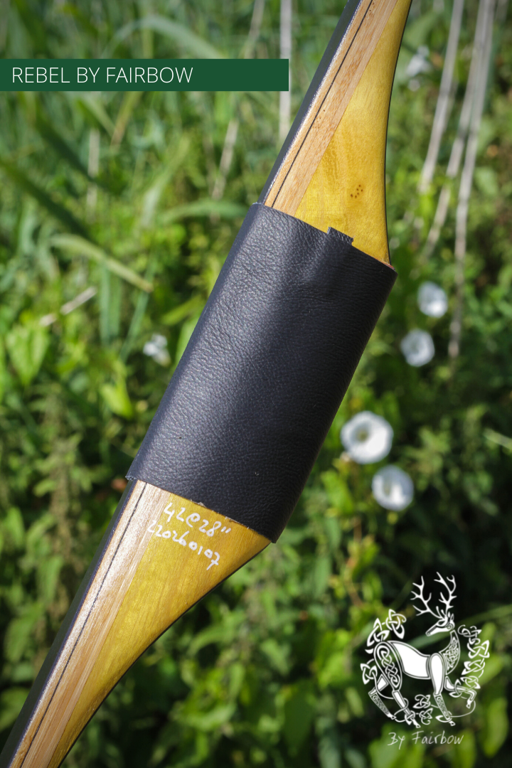 THE REBEL BOW 42@28 RH , OSAGE ORANGE AND BLACK GLASS-Bow-Fairbow-Fairbow