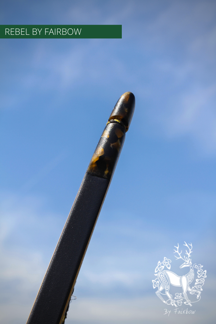 THE REBEL BOW 42@28 RH , OSAGE ORANGE AND BLACK GLASS-Bow-Fairbow-Fairbow