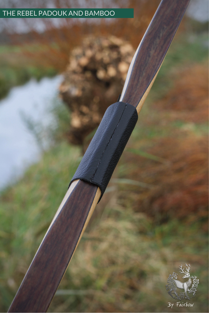 THE REBEL BOW 44@28 CLEAR GLASS, BAMBOO AND PADOUK FINISH LH-Bow-Fairbow-Fairbow