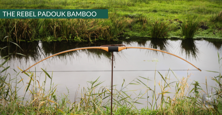 THE REBEL BOW 44@28 CLEAR GLASS, BAMBOO AND PADOUK FINISH LH-Bow-Fairbow-Fairbow