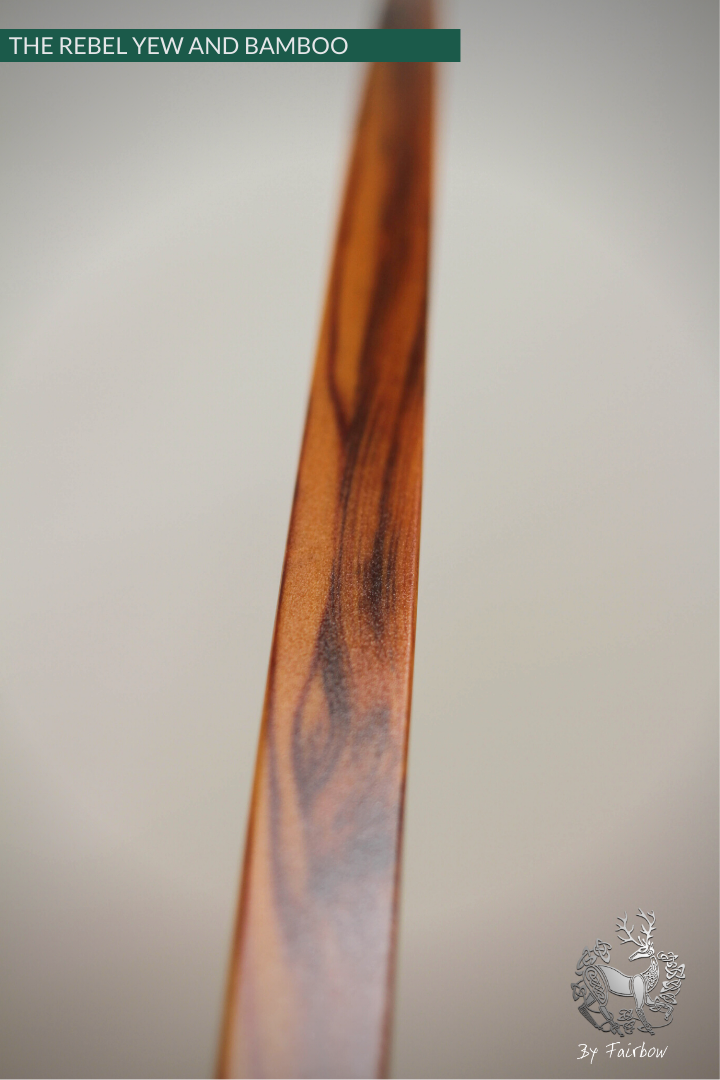 THE REBEL BOW 44@28 CLEAR GLASS, BAMBOO AND YEW FINISH-Bow-Fairbow-Fairbow