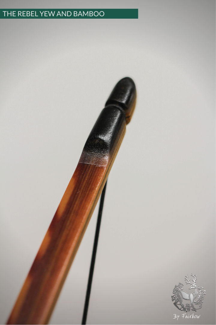 THE REBEL BOW 44@28 CLEAR GLASS, BAMBOO AND YEW FINISH-Bow-Fairbow-Fairbow