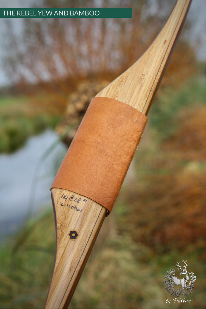 THE REBEL BOW 44@28 CLEAR GLASS, BAMBOO AND YEW FINISH-Bow-Fairbow-Fairbow