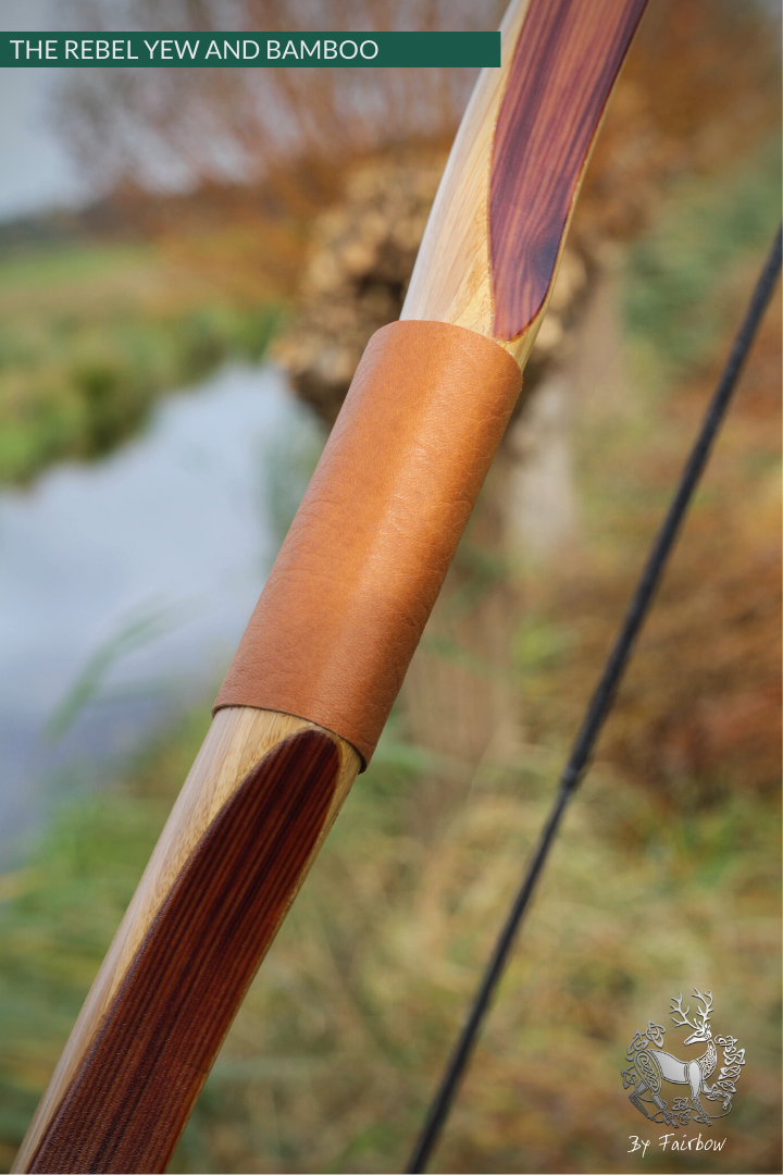 THE REBEL BOW 44@28 CLEAR GLASS, BAMBOO AND YEW FINISH-Bow-Fairbow-Fairbow