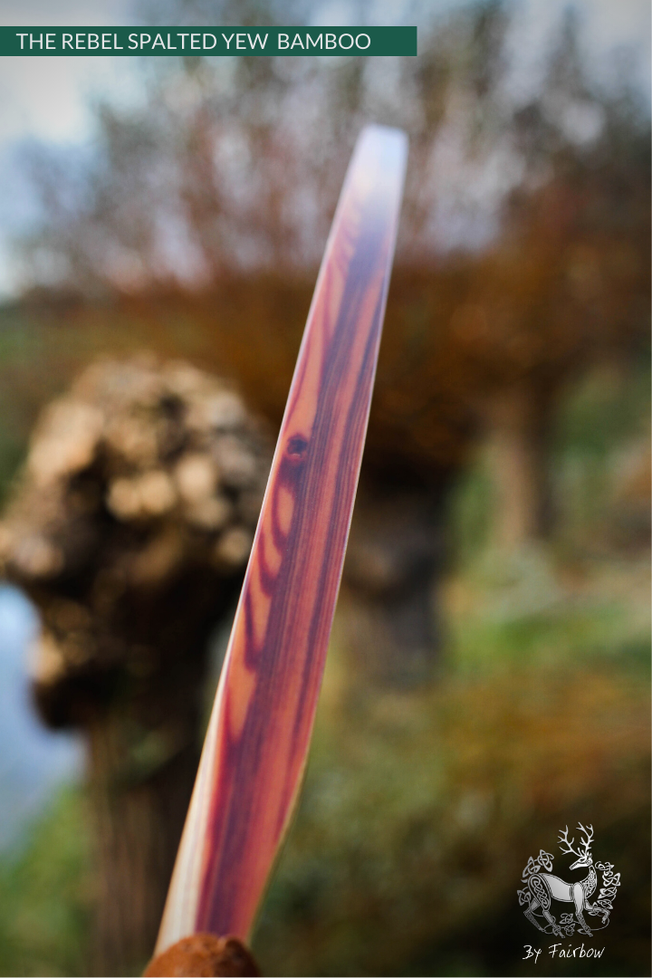THE REBEL BOW 46@28 CLEAR GLASS, BAMBOO AND YEW FINISH-Bow-Fairbow-Fairbow