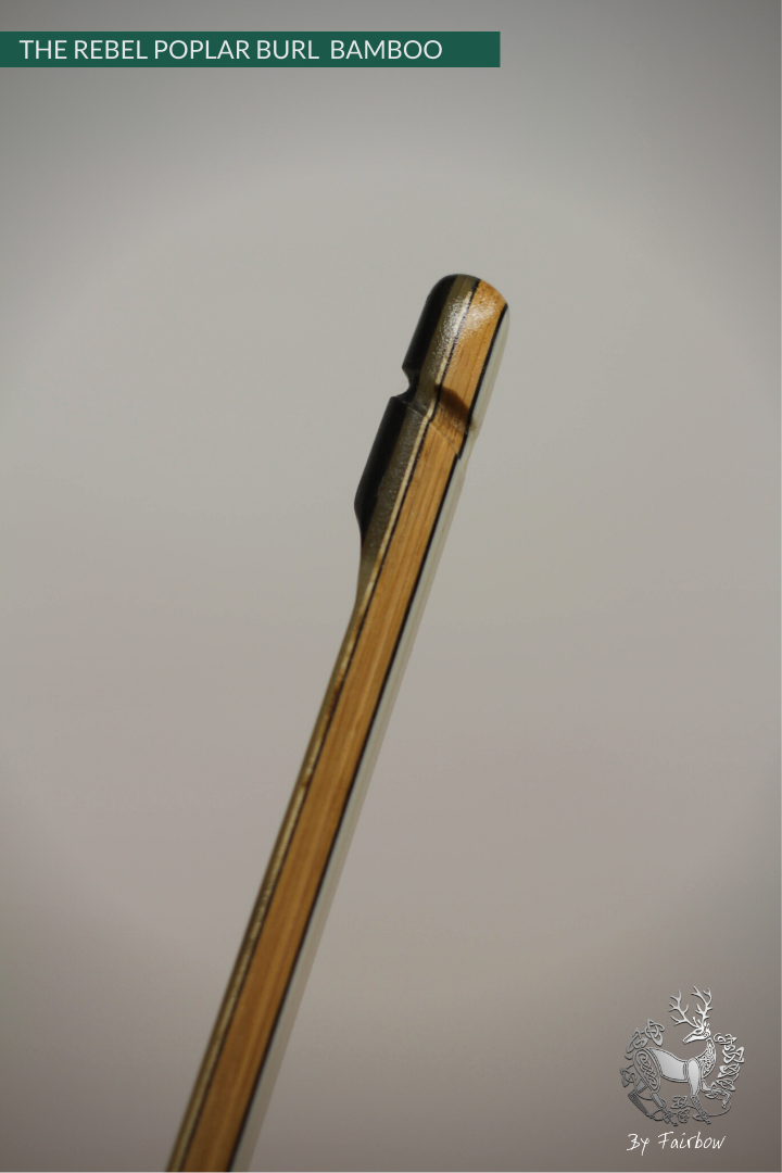 THE REBEL BOW 48@28 CLEAR AND WHITE GLASS, BAMBOO AND POPLAR BURL-Bow-Fairbow-Fairbow