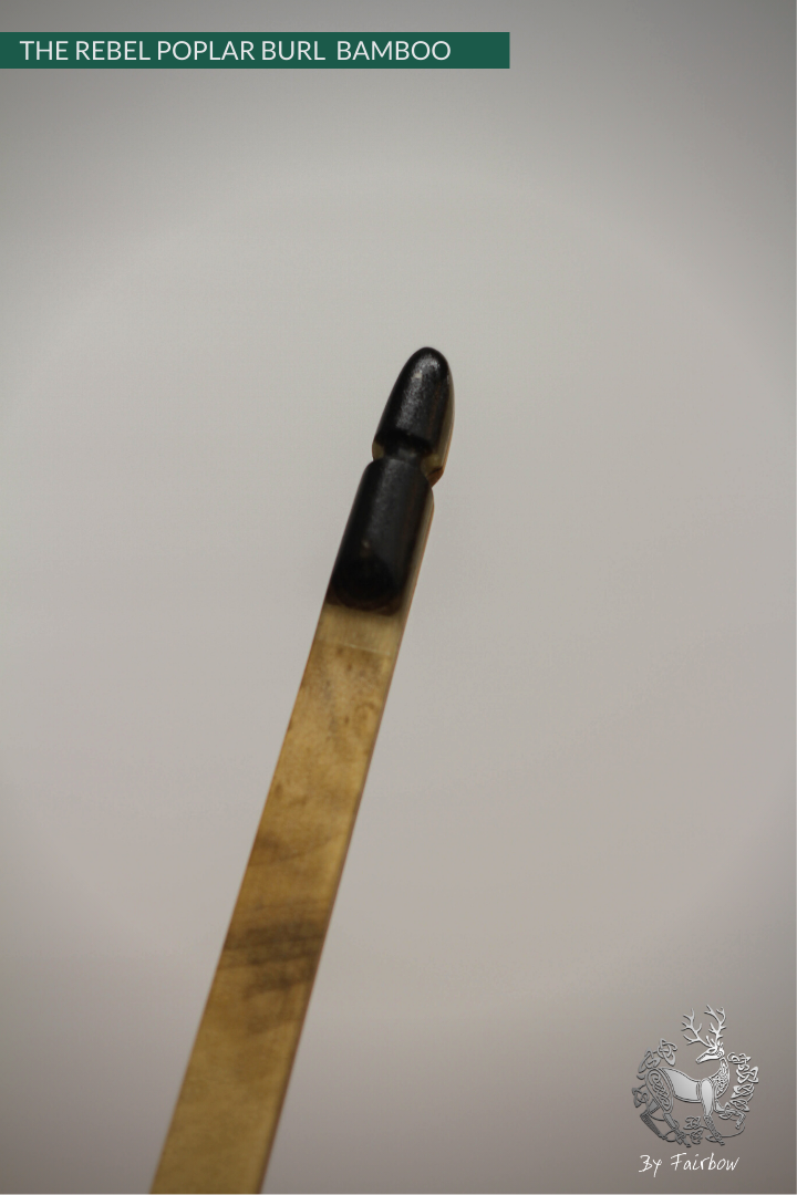 THE REBEL BOW 48@28 CLEAR AND WHITE GLASS, BAMBOO AND POPLAR BURL-Bow-Fairbow-Fairbow