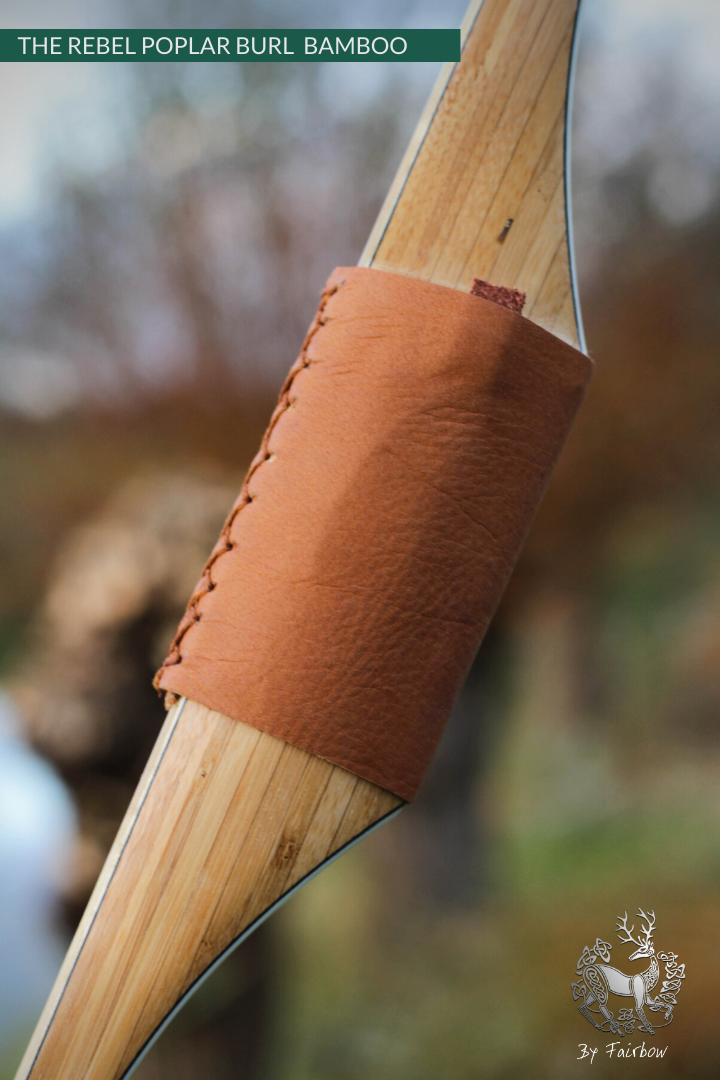 THE REBEL BOW 48@28 CLEAR AND WHITE GLASS, BAMBOO AND POPLAR BURL-Bow-Fairbow-Fairbow