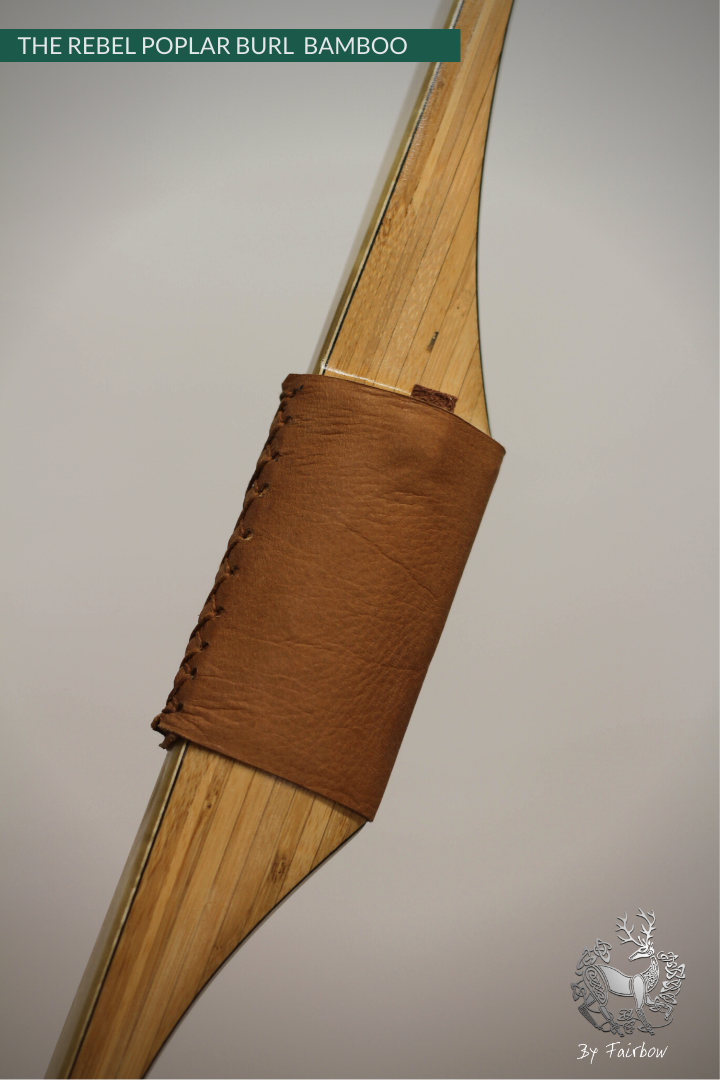 THE REBEL BOW 48@28 CLEAR AND WHITE GLASS, BAMBOO AND POPLAR BURL-Bow-Fairbow-Fairbow