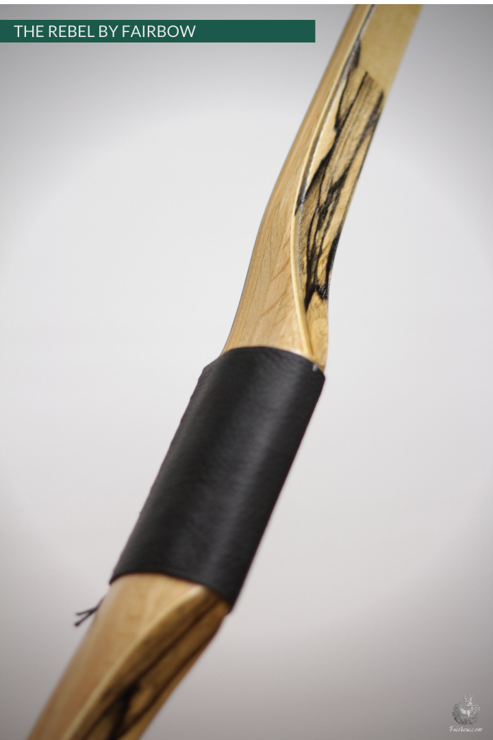 THE REBEL BOW 48@28 EBONY AND STACKED OAKWOOD-Bow-Fairbow-Fairbow