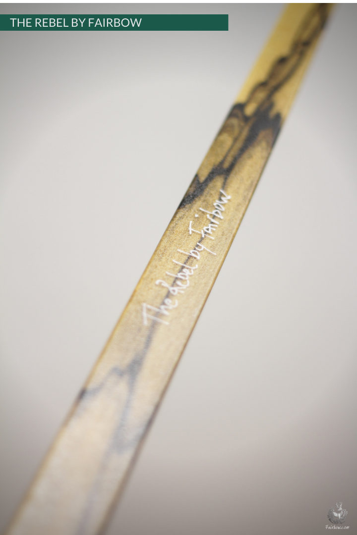 THE REBEL BOW 48@28 EBONY AND STACKED OAKWOOD-Bow-Fairbow-Fairbow