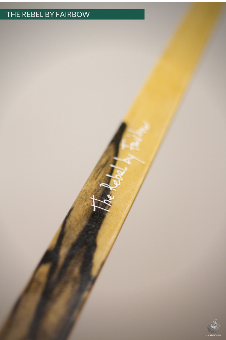 THE REBEL BOW 48@28 EBONY AND STACKED OAKWOOD-Bow-Fairbow-Fairbow