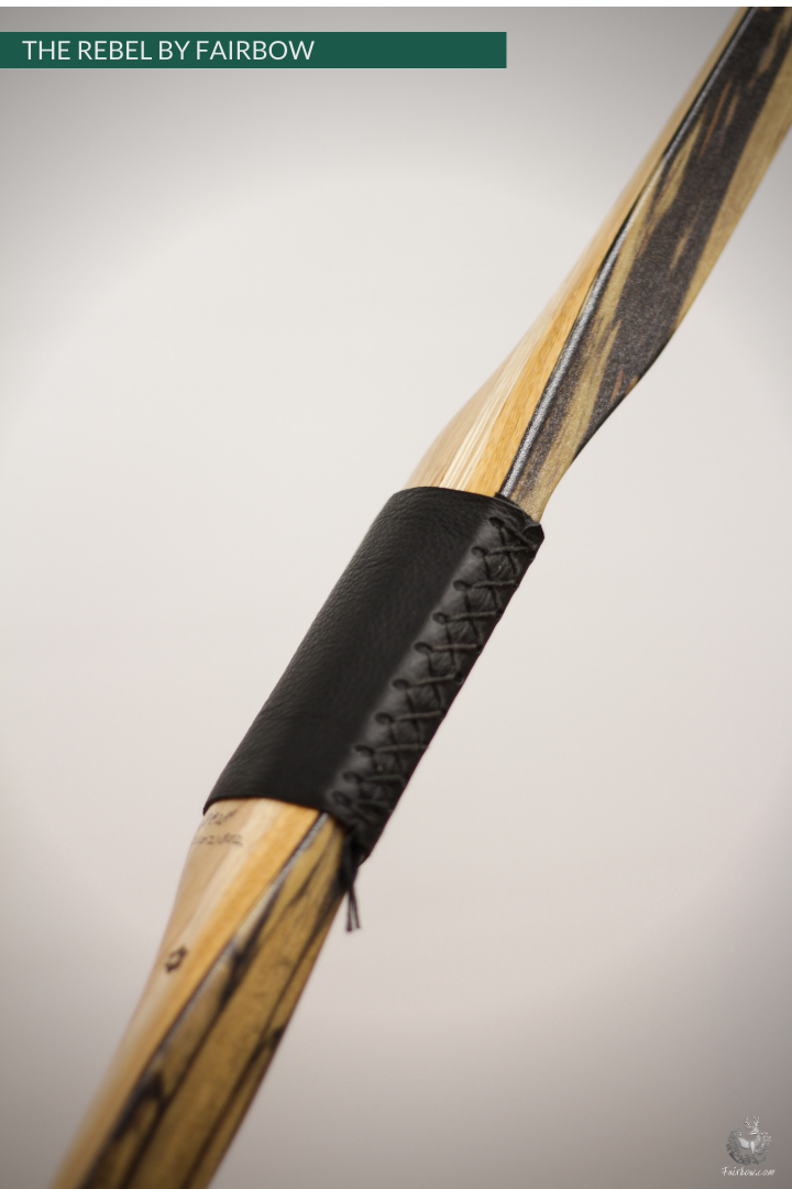 THE REBEL BOW 48@28 EBONY AND STACKED OAKWOOD-Bow-Fairbow-Fairbow