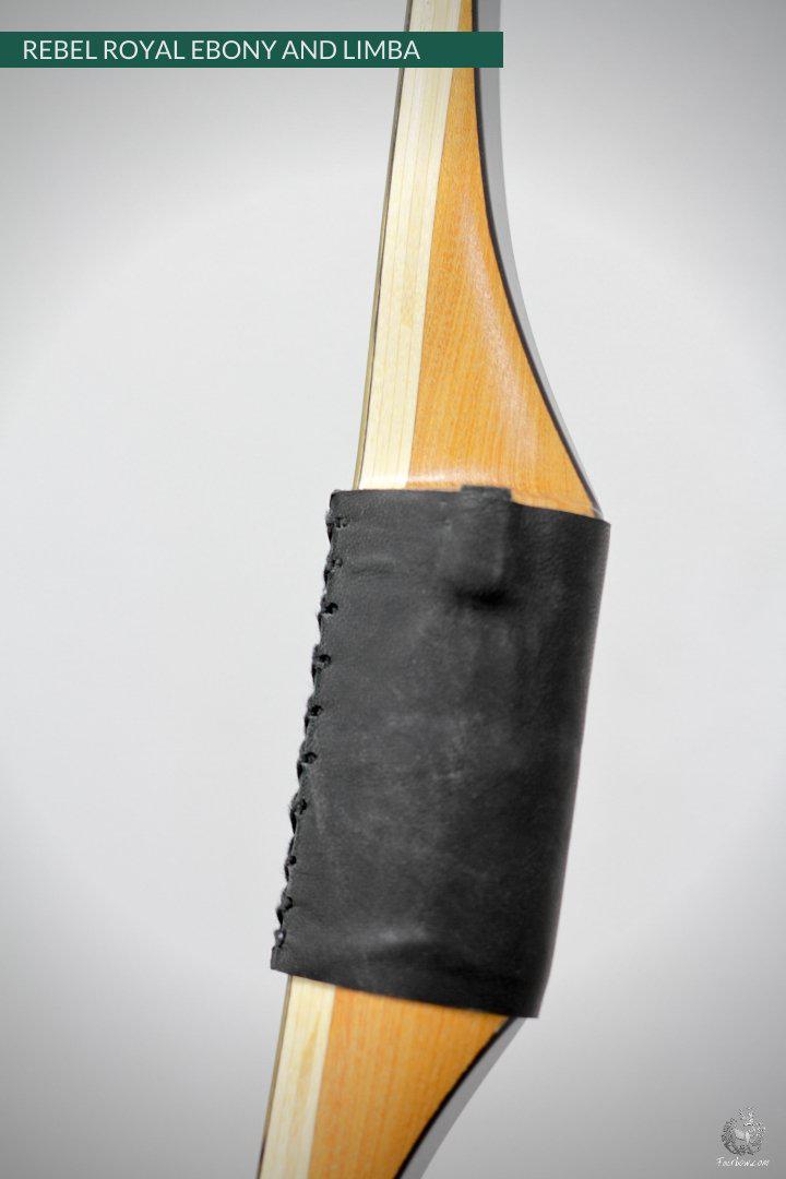 THE REBEL BOW WITH LIMBA 40@28 EBONY AND BLACK AND CLEAR GLASS-Bow-Fairbow-Fairbow