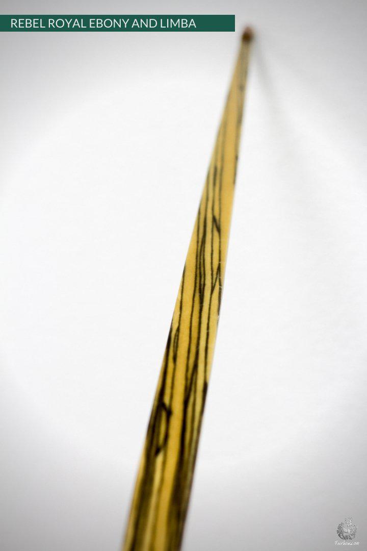 THE REBEL BOW WITH LIMBA 40@28 EBONY AND BLACK AND CLEAR GLASS-Bow-Fairbow-Fairbow