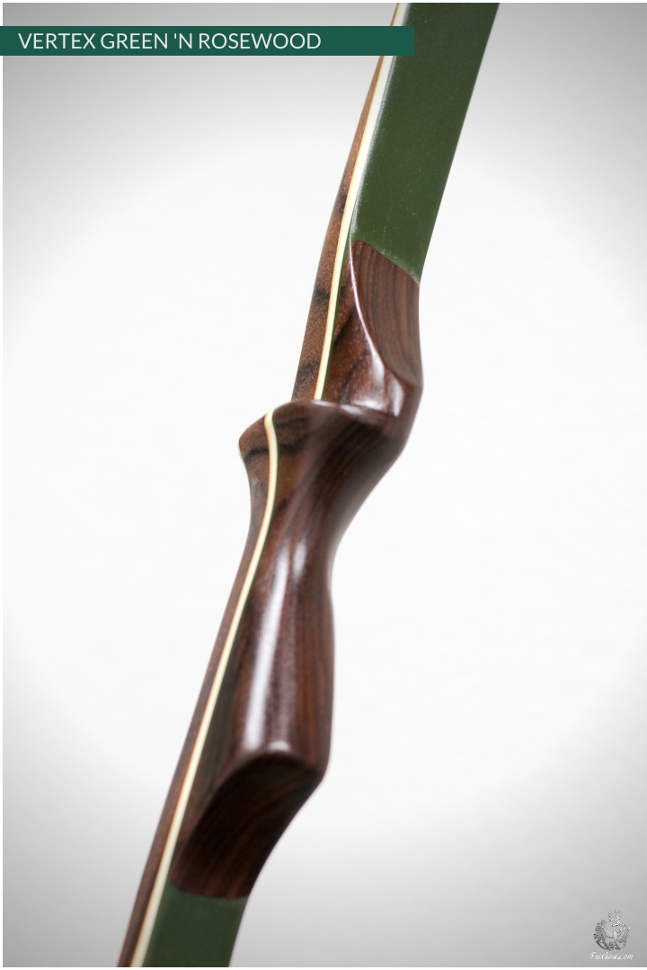 THE VERTEX BOW 68" GREEN 41 LBS @ 28 INCH RH ROSEWOOD-Bow-Fairbow-Fairbow
