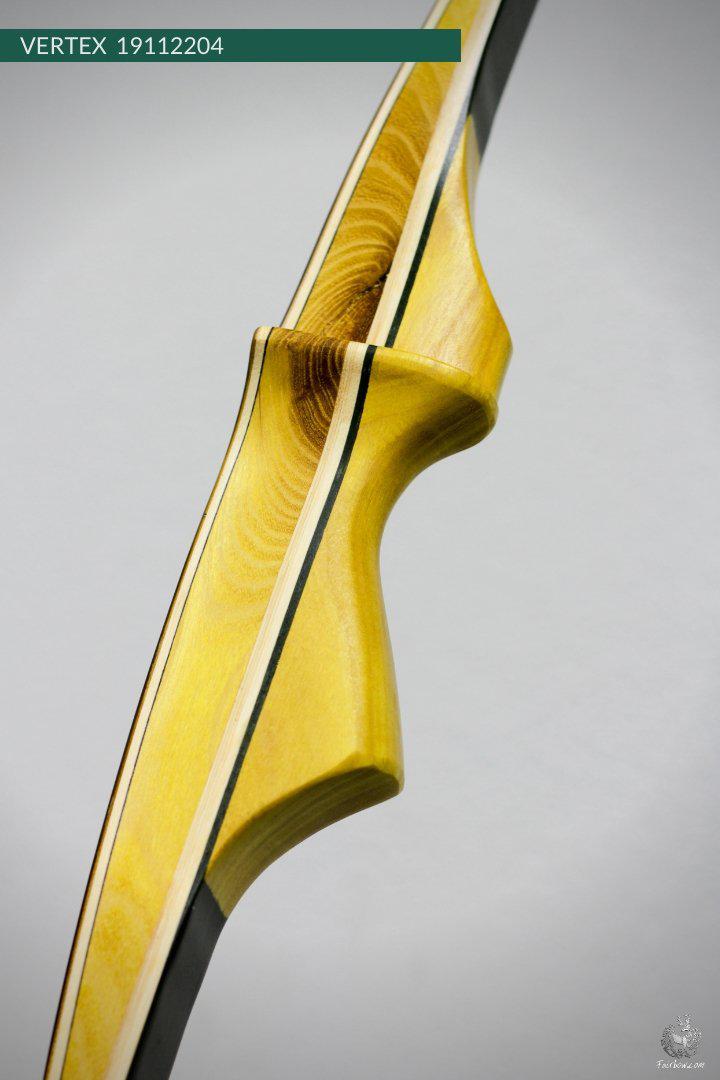 THE VERTEX BOW 68" GREEN BELLY CLEAR BACKING 61 LBS @ 28 INCH RH-Bow-Fairbow-Fairbow