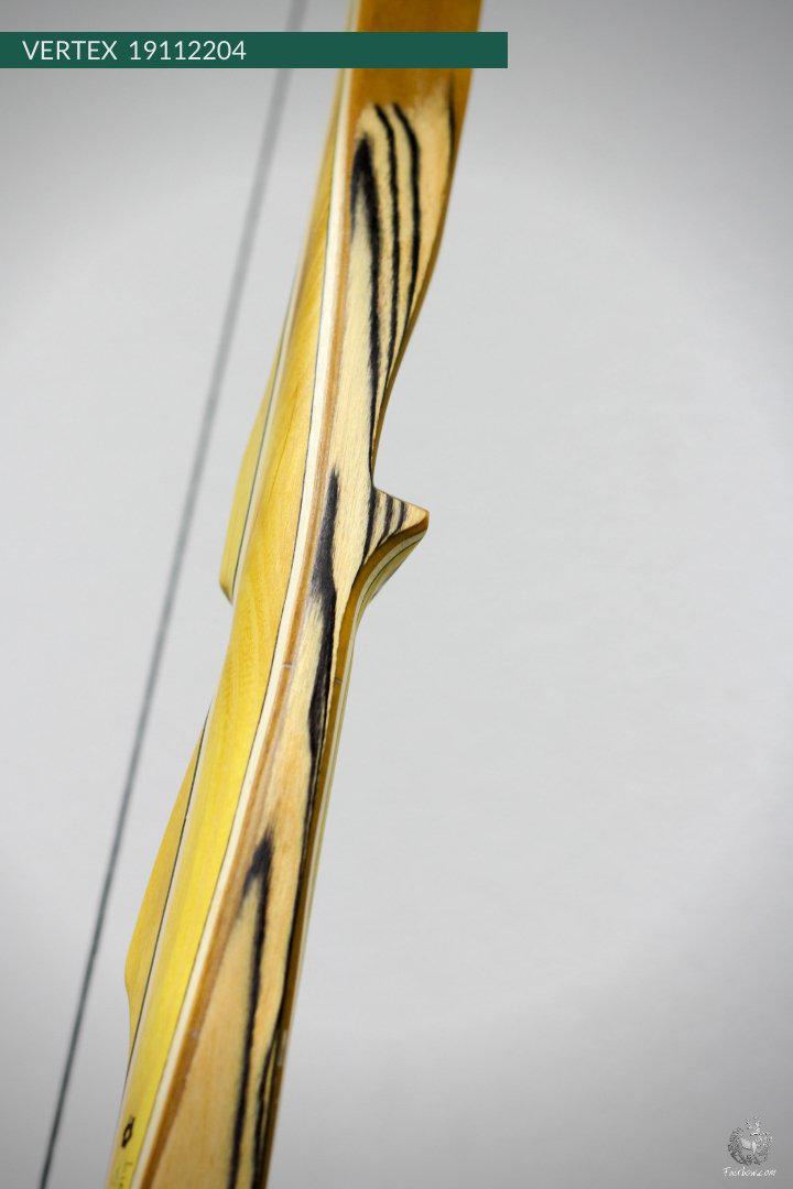 THE VERTEX BOW 68" GREEN BELLY CLEAR BACKING 61 LBS @ 28 INCH RH-Bow-Fairbow-Fairbow