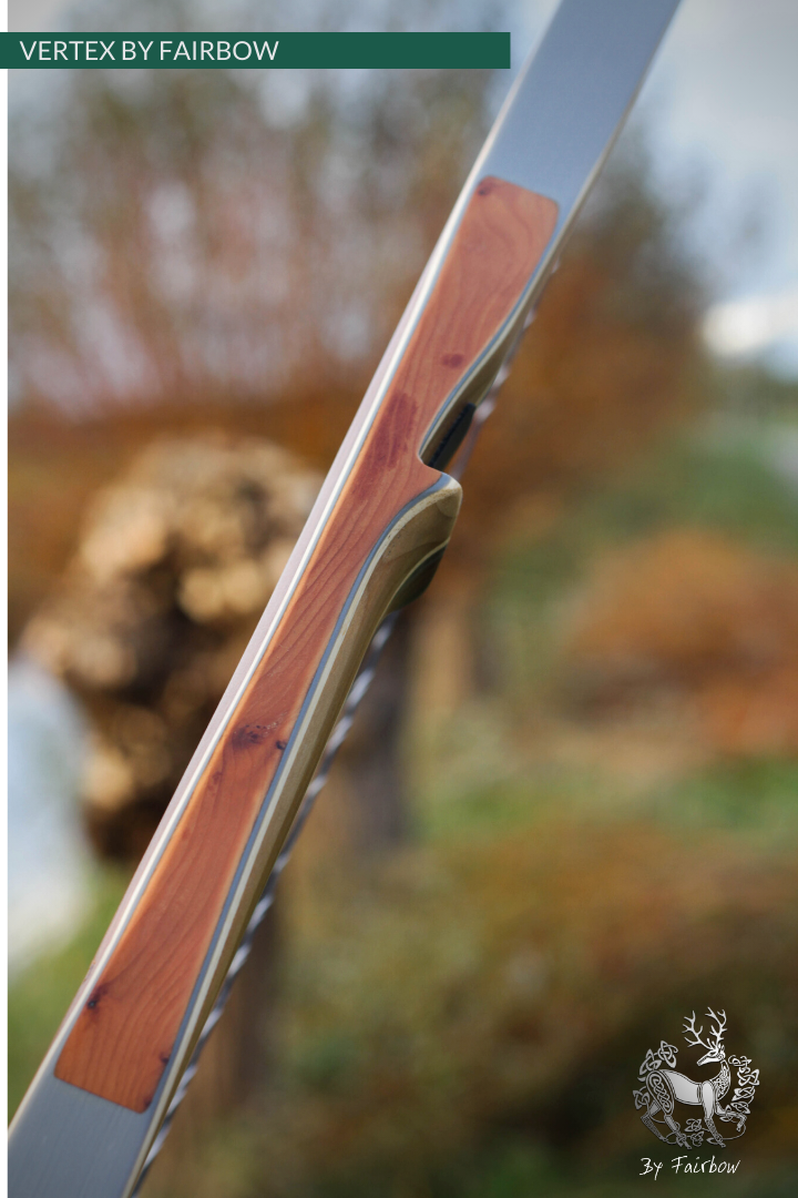 THE VERTEX BOW 68" GREY BELLY AND BACKING 50 LBS @ 28 INCH RH-Bow-Fairbow-Fairbow
