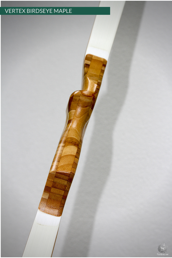 THE VERTEX BOW 68" WHITE BELLY CLEAR BACKING 35 LBS @ 28 INCH RH-Bow-Fairbow-Fairbow