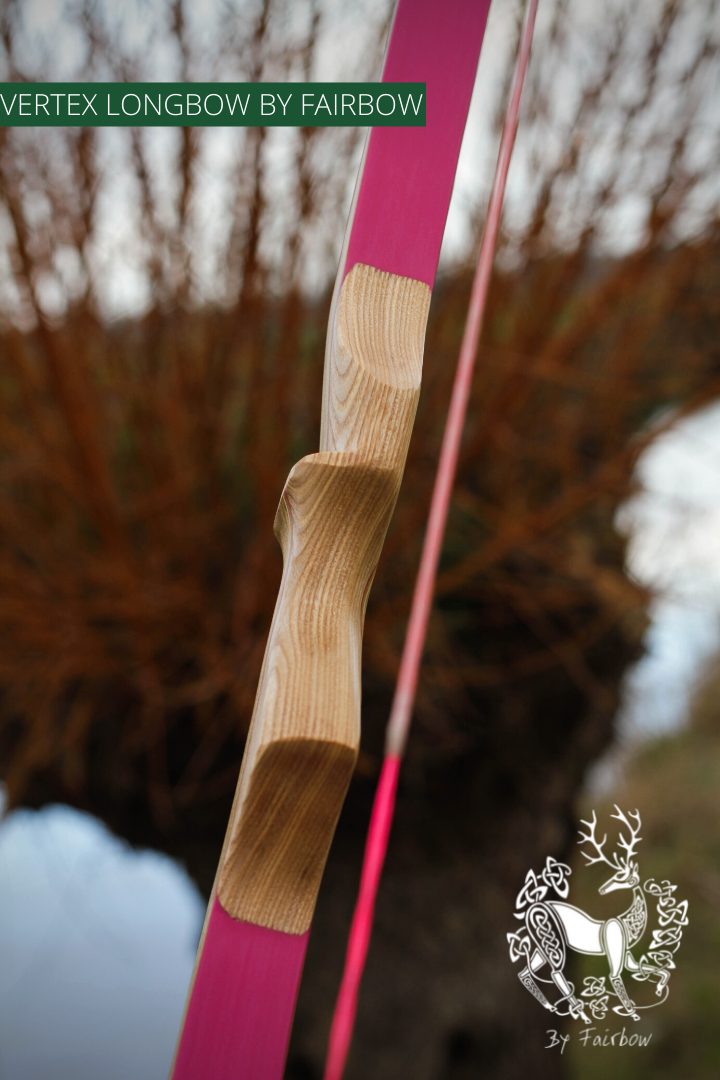 THE VERTEX BOW R-D 64" BLACK LIMBA, BAMBOO-GLASS 33 LBS @ 28 INCH RH-Bow-Fairbow-Fairbow