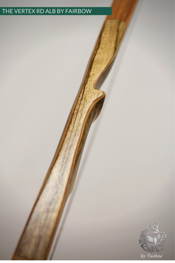 THE VERTEX BOW R-D 64" BLACK LIMBA, BAMBOO-GLASS 36 LBS @ 28 INCH RH-Bow-Fairbow-Fairbow