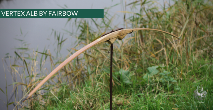THE VERTEX BOW R-D 64" BLACK LIMBA, BAMBOO-GLASS 38 LBS @ 28 INCH RH-Bow-Fairbow-Fairbow