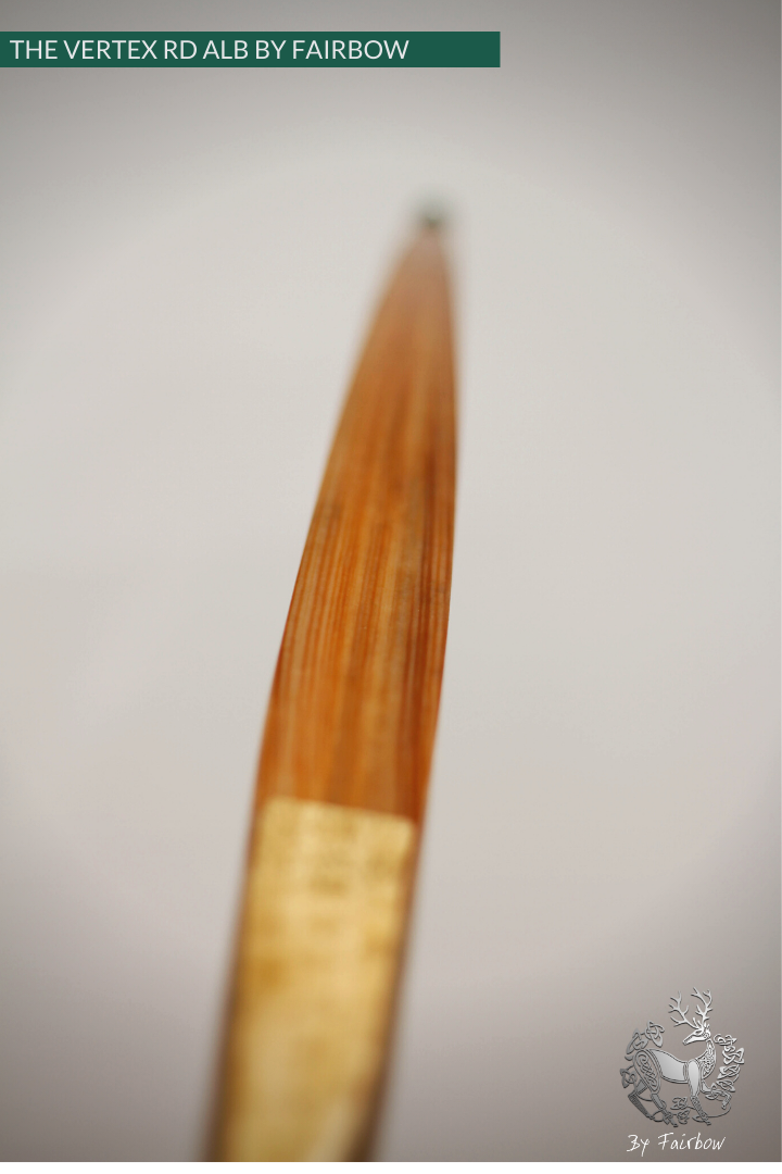 THE VERTEX BOW R-D 64" BLACK LIMBA, BAMBOO-GLASS 38 LBS @ 28 INCH RH-Bow-Fairbow-Fairbow