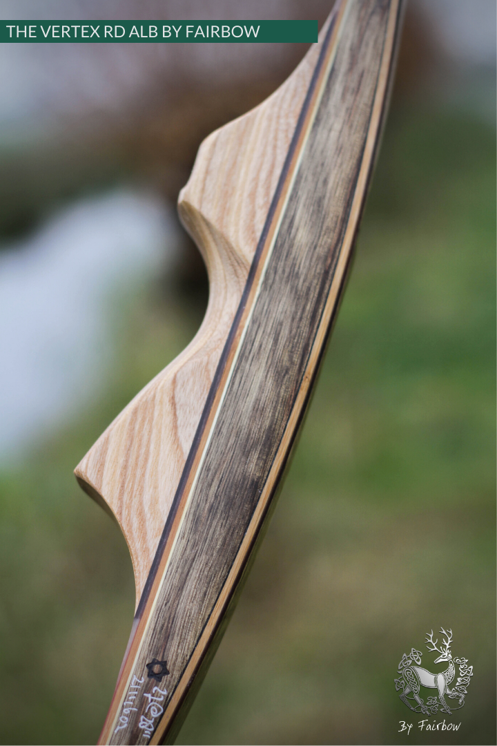 THE VERTEX BOW R-D 68" BLACK LIMBA, BAMBOO-GLASS 27 LBS @ 28 INCH RH-Bow-Fairbow-Fairbow
