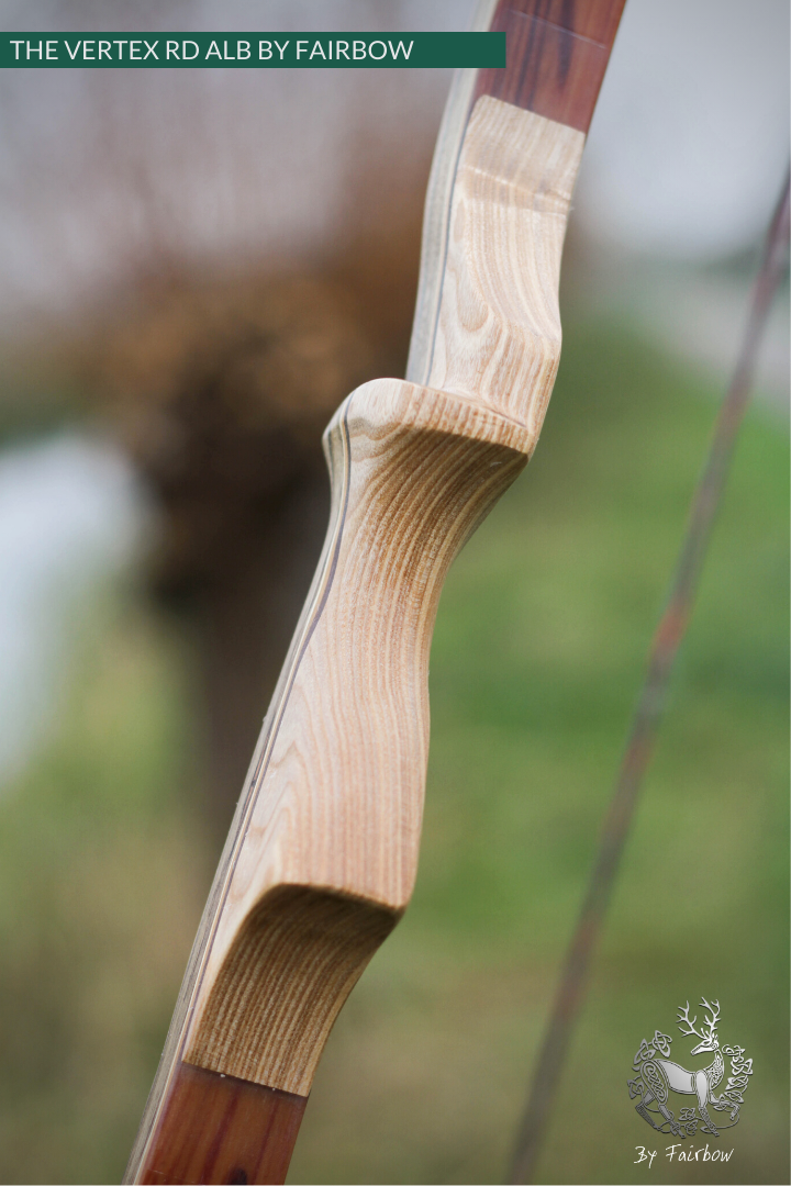 THE VERTEX BOW R-D 68" BLACK LIMBA, BAMBOO-GLASS 27 LBS @ 28 INCH RH-Bow-Fairbow-Fairbow