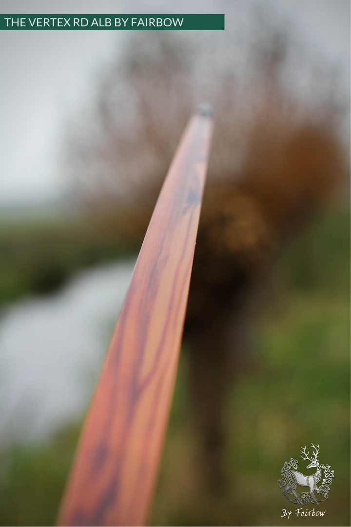 THE VERTEX BOW R-D 68" BLACK LIMBA, BAMBOO-GLASS 27 LBS @ 28 INCH RH-Bow-Fairbow-Fairbow