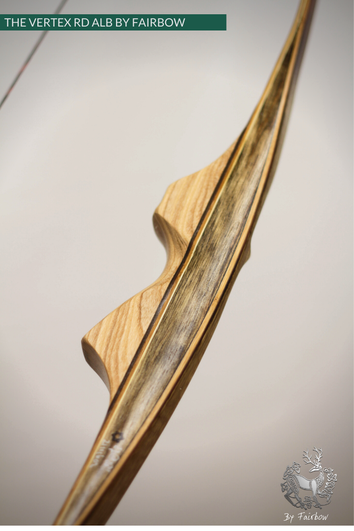 THE VERTEX BOW R-D 68" BLACK LIMBA, BAMBOO-GLASS 27 LBS @ 28 INCH RH-Bow-Fairbow-Fairbow