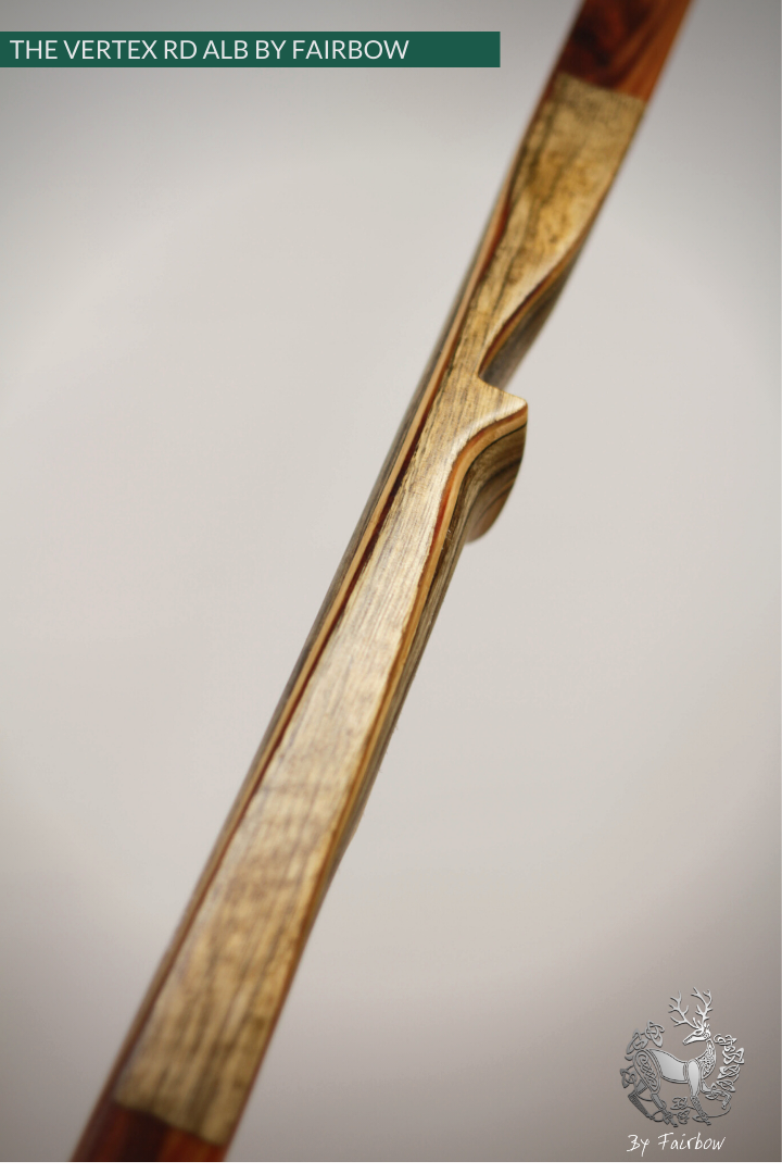 THE VERTEX BOW R-D 68" BLACK LIMBA, BAMBOO-GLASS 27 LBS @ 28 INCH RH-Bow-Fairbow-Fairbow