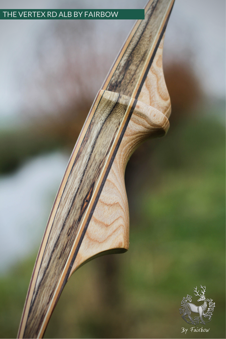 THE VERTEX BOW R-D 68" BLACK LIMBA, BAMBOO-GLASS 27 LBS @ 28 INCH RH-Bow-Fairbow-Fairbow