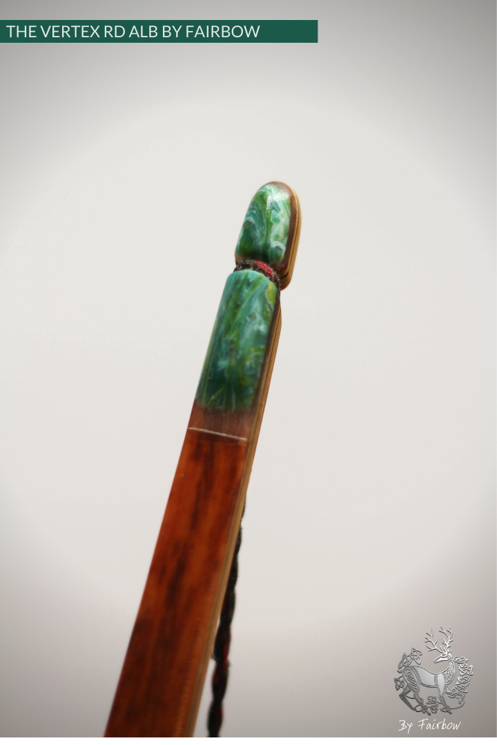 THE VERTEX BOW R-D 68" BLACK LIMBA, BAMBOO-GLASS 46 LBS @ 28 INCH RH-Bow-Fairbow-Fairbow