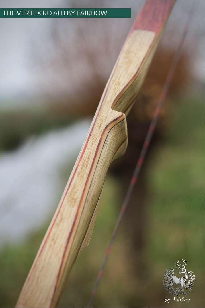 THE VERTEX BOW R-D 68" BLACK LIMBA, BAMBOO-GLASS 46 LBS @ 28 INCH RH-Bow-Fairbow-Fairbow