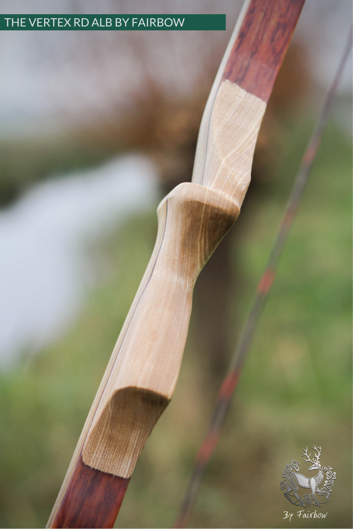 THE VERTEX BOW R-D 68" BLACK LIMBA, BAMBOO-GLASS 46 LBS @ 28 INCH RH-Bow-Fairbow-Fairbow