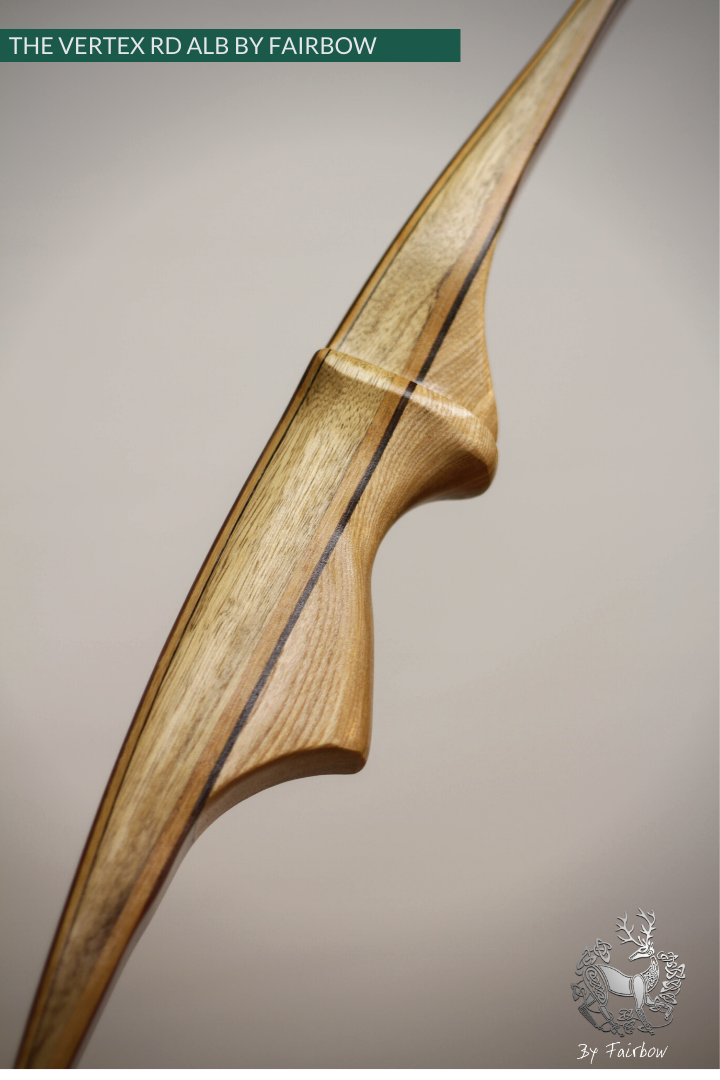 THE VERTEX BOW R-D 68" BLACK LIMBA, BAMBOO-GLASS 46 LBS @ 28 INCH RH-Bow-Fairbow-Fairbow