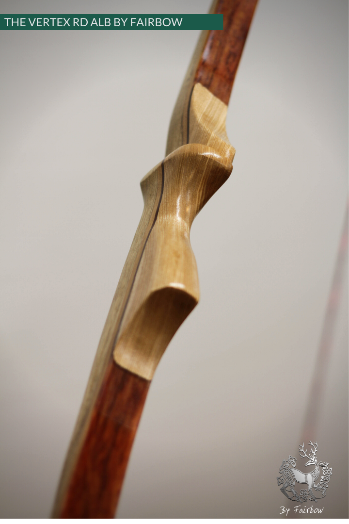 THE VERTEX BOW R-D 68" BLACK LIMBA, BAMBOO-GLASS 46 LBS @ 28 INCH RH-Bow-Fairbow-Fairbow