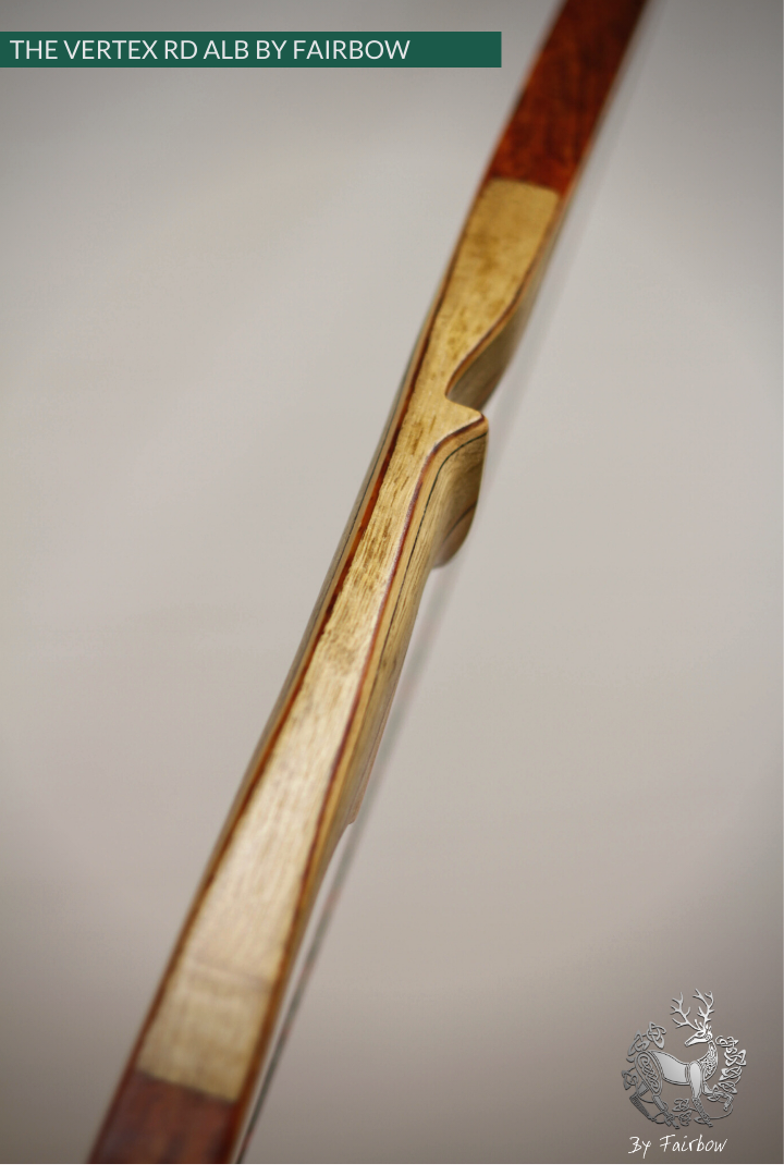 THE VERTEX BOW R-D 68" BLACK LIMBA, BAMBOO-GLASS 46 LBS @ 28 INCH RH-Bow-Fairbow-Fairbow