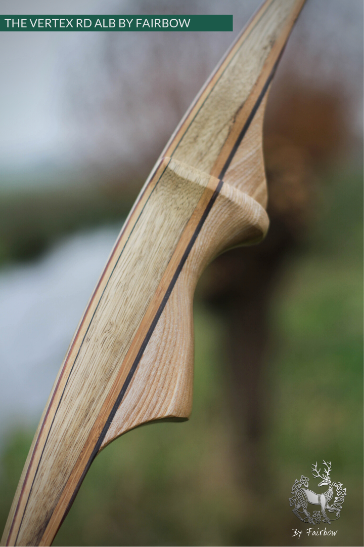 THE VERTEX BOW R-D 68" BLACK LIMBA, BAMBOO-GLASS 46 LBS @ 28 INCH RH-Bow-Fairbow-Fairbow