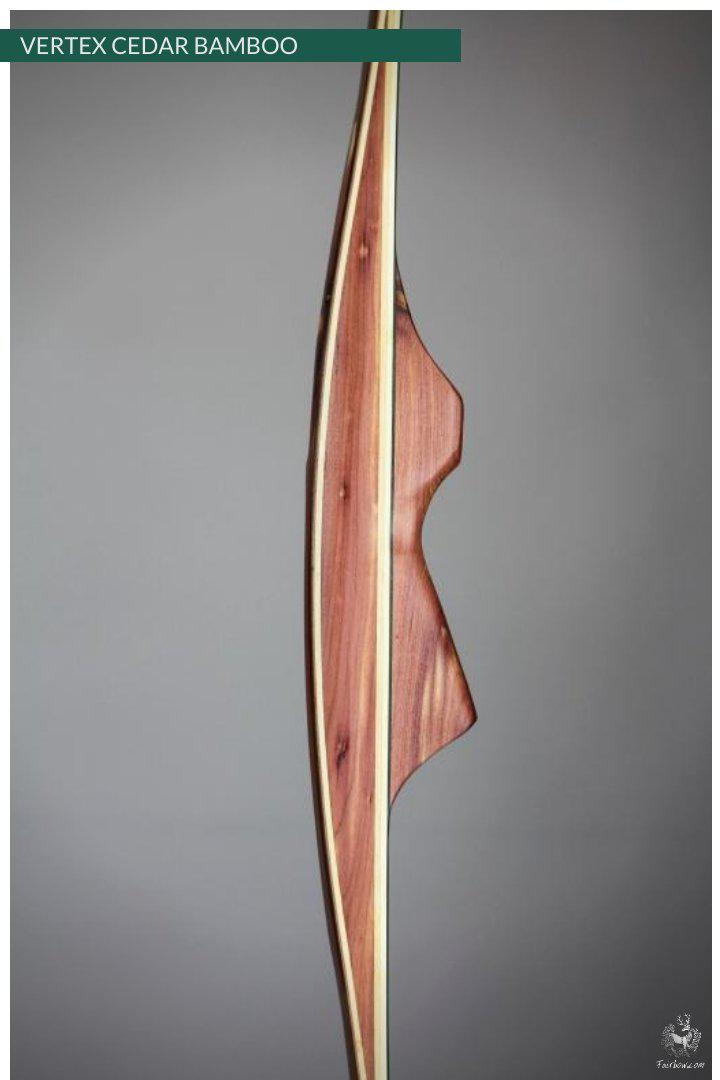 THE VERTEX BOW R-D 68" CEDAR AND GREEN, BAMBOO-GLASS 45 LBS @ 28 INCH LH-Bow-Fairbow-Fairbow
