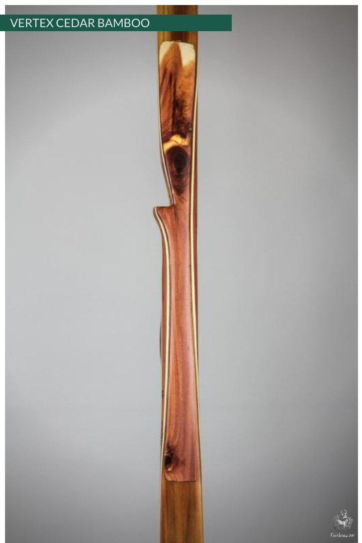 THE VERTEX BOW R-D 68" CEDAR AND GREEN, BAMBOO-GLASS 45 LBS @ 28 INCH LH-Bow-Fairbow-Fairbow
