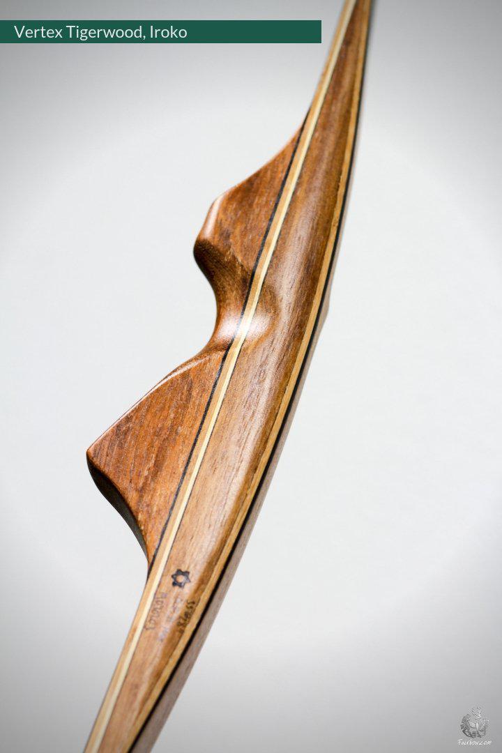 THE VERTEX BOW R-D 68" IROKO AND BLACK BAMBOO-GLASS 35 LBS @ 28 INCH RH-Bow-Fairbow-Fairbow