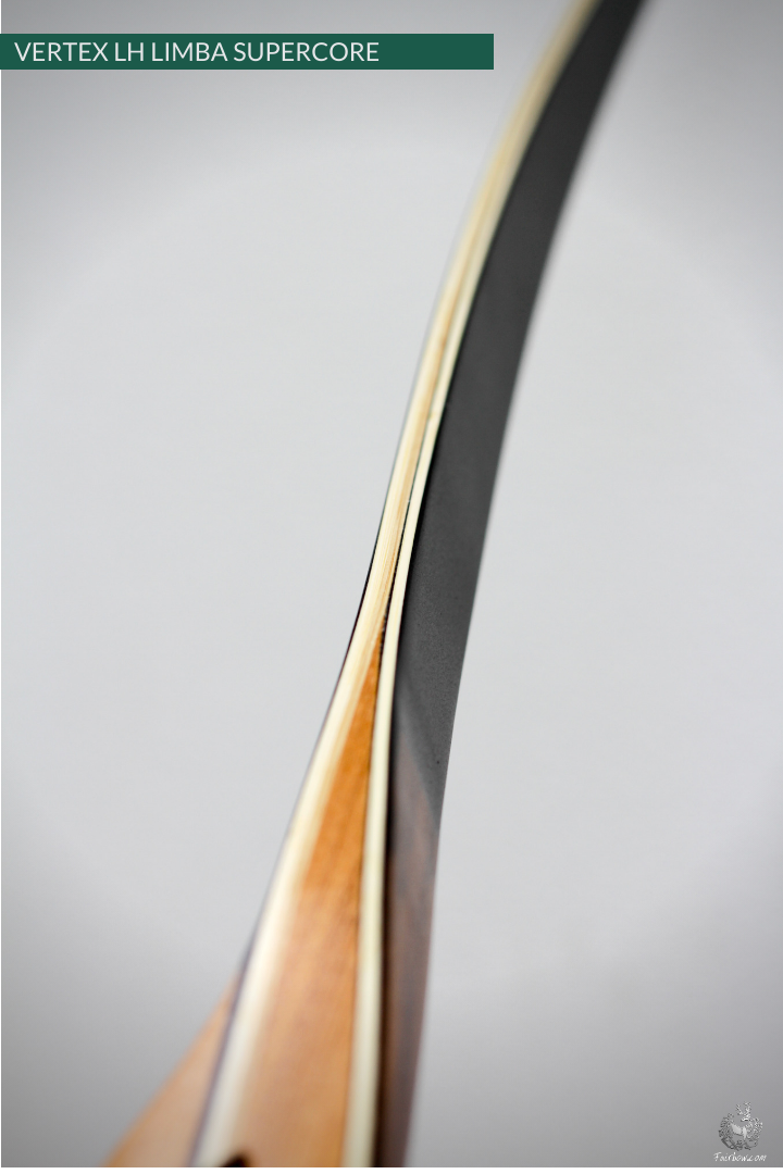 THE VERTEX BOW R-D 68" LIMBA AND BLACK, BAMBOO-GLASS 47 LBS @ 28 INCH LH-Bow-Fairbow-Fairbow